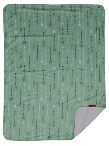 Image of Dear Baby Gear - Premium Car Seat Baby Blanket - Soft Swaddle Blanket for Baby Girls and Boys, Plush Blankets - Adorable Designs, Comfortable Fabric - Mint Green Arrows(40 x 30 inches)