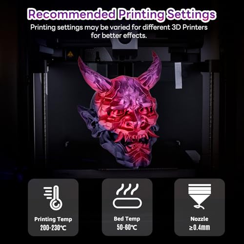 Image of Silk Gradient Color PLA+ 3D Printer Filament 1.75mm, No Tangle Shiny Filament Net Weight 250g Spool (0.55lbs), Silk PLA Pro Plus, Red-Black-Purple Gradient