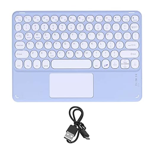 Teclado Sem Fio Com Touchpad Multitoque, Teclado Bluetooth Ultrafino Com Trackpad, Teclado Recarregável Com Teclas Redondas Para PC E Laptop(Roxo)