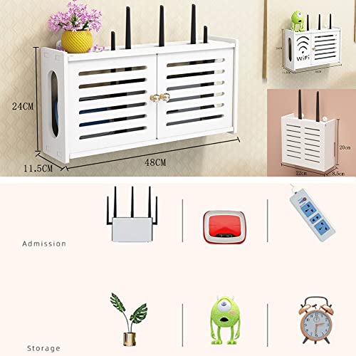 ZYWUOY Wireless Router Rack, Living Room Wall-mounted WiFi Storage Box - Image 2