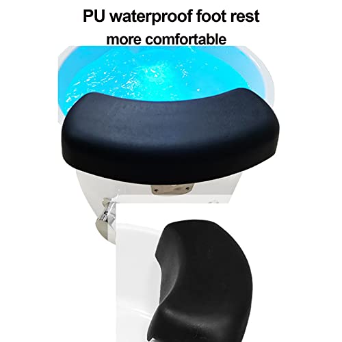 Masajeador de pies para pedicura, spa con masaje de burbujas de calor, nodos elevados y reposapiés para relajación y manicura saludable