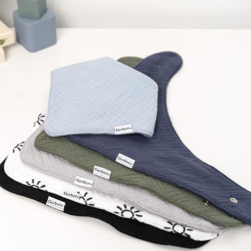 Gerber Unisex Baby Muslin Bandana Bibs2