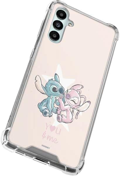 Skinit Clear Phone Case Compatible with Galaxy A14 5G - Officially Licensed Disney Lilo and Stitch Stitch and Angel Design