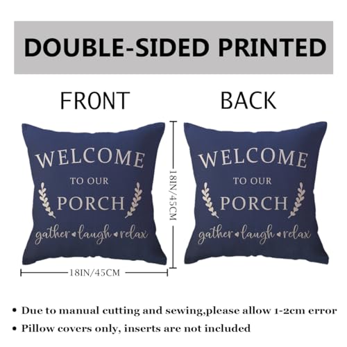 Uloveloveyourselfporchdecorthrowpillowcovers18x182packcountryfarmhousepillowcaseswelcometoourporchstayawhilefrontporchbenchdecorcushioncoversblue  Urban Country Home Decor Ulove love yourself porch decor throw pillow covers 18x182pack country farmhouse pillowcases welcome to our porch stay awhile front porch bench decor cushion covers blue  urban country home decor