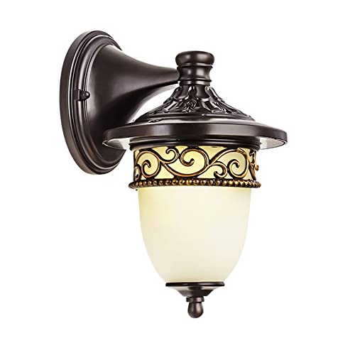 CHUNGYANG Farol Pared para Exteriores, Apliques Pared para Exteriores, Luz Individual Montada En La Pared, con Pantalla De Vidrio, Aplique Pared Impermeable Estilo Europeo Aluminio, para Villa, Patio Cover