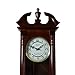 Bedford Clock Collection Classic Chiming Wall Clock with Swinging Pendulum in Cherry Oak Finish, 4.75