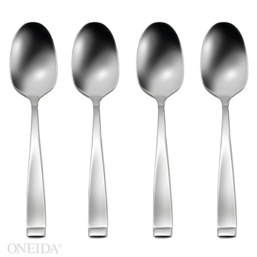 Oneida Forte Fine Flatware Teaspoons, Set of 4, 18/10 Stainless Steel