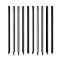 FloraVigo 10 Stück matt schwarze Bleistifte Holzbleistifte，Inklusive Radiergummi, HB-Bleistift, vorgespitzt, 18,7 cm lang, geeignet für Büro, Schule, Schreiben und Skizzieren.