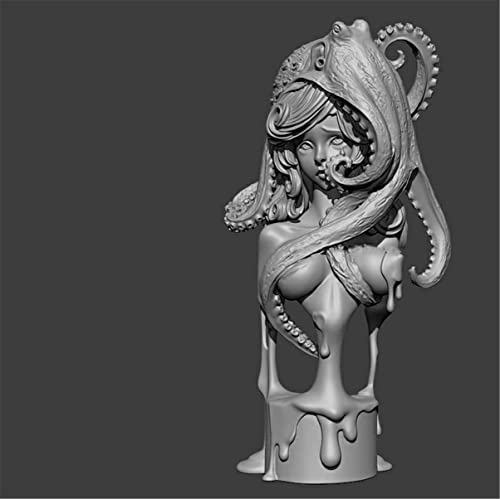 Figurine miniature de collection Ancient Deep Sea Female Warrior Bust pour peinture sur résine