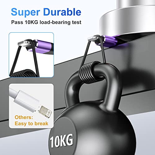 Cargador para iPhone de 10 pies paquete de 4 cables Lightning largos para carga rápida 4