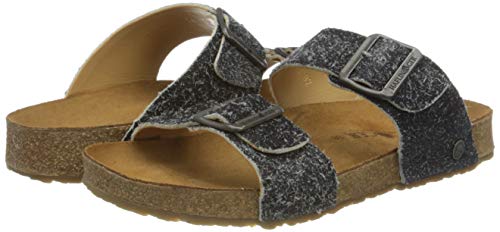 Image of HAFLINGER Andrea Elegant Leather Sandals with Rubber Sole and Cork Latex Footbed Unisex