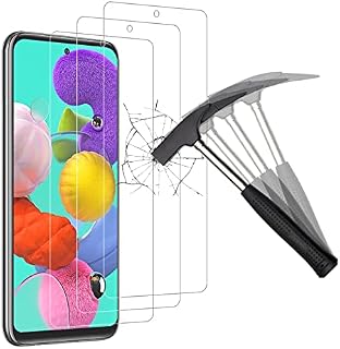 ANEWSIR 3-Pack Compatible with Samsung Galaxy A51 4G/5G Screen Protector,Easy to Apply,Thin,9H Hardness,Tempered Glass Protective Film