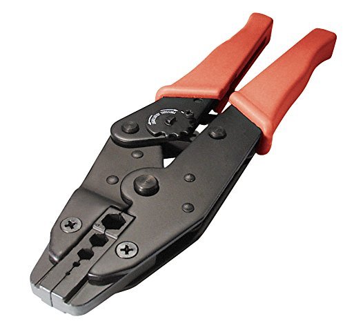 Transmedia SW2L - Crimpadora (para conectores F, BNC, 6, 58, 59, cable RG 62, presión de apriete regulable)