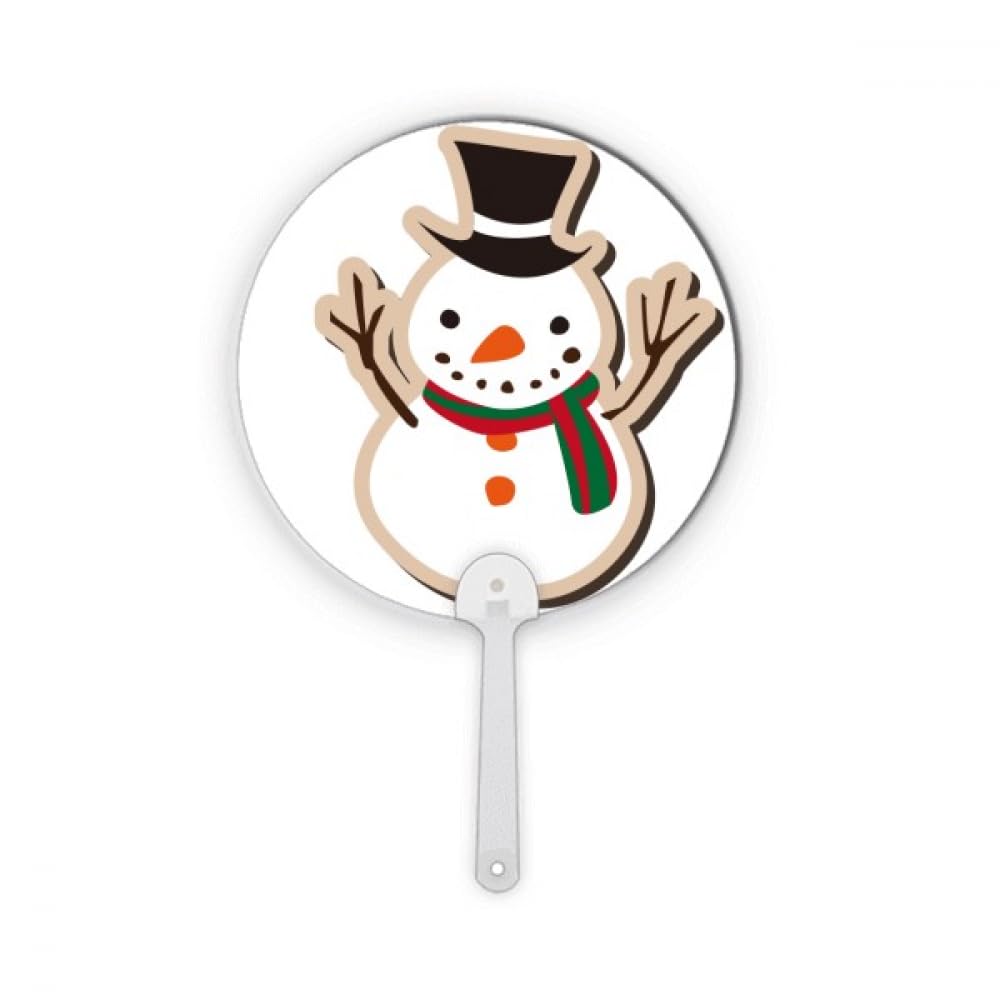 Éventail rond en plastique bonhomme de neige accessoire de déguisement