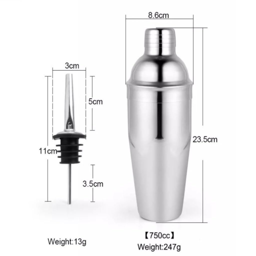 Juego de Cocktail Shaker Juego de 16 Piezas de coctelera de Acero Inoxidable, coctelera, Barra de Barman, Herramientas Profesionales, Juego Completo de coctelera Coctelera Profesional Herramientas (C