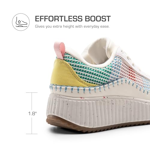 Image of DREAM PAIRS Women Chunky City Tweed Comfortable Casual Platform Fashion Sneaker