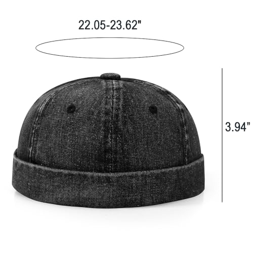 Sombrero sin ala para hombre y mujer estilo marinero vintage miniatura 7