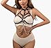 CAZEOUU Women's Gothic Punk Adjustable Waist Chest Harness Belt, Soft PU Leather Fashion Accessories for Nightclub Streetwear