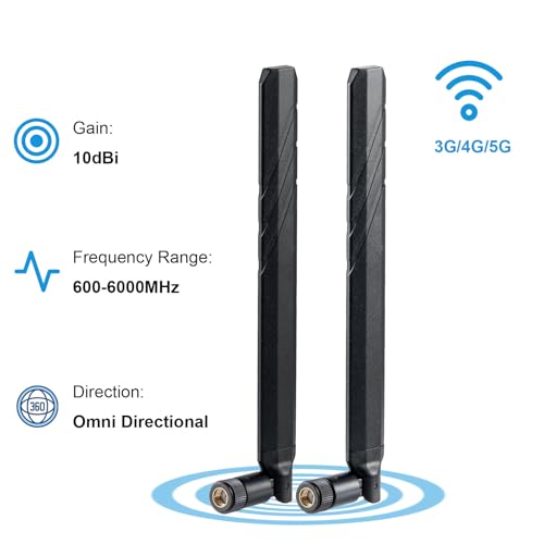 Eifagur Cellular Trail Camera Replacement RP-SMA Male Antenna Compatible with Spypoint Link Micro EVO Dark Tactacam Reveal SK XB X Pro Reveal X Gen Stealth Cam Hunting 4G LTE Trail Camera, 2-Pack by eifagur - Used condition - Image 3