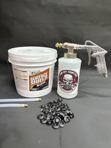 Gallon Black PB Blaster Surface Shield, Pro Undercoating Spray Gun, 2 Wands, 1 Quart Bottle, and 50 Rust Plugs