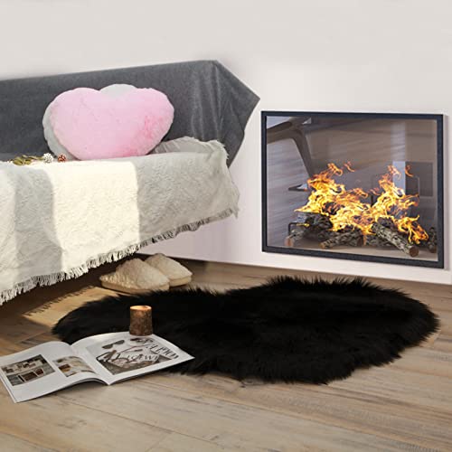 Tapete de corazón YRXRUS de peluche sintético 2x3 ft miniatura 4