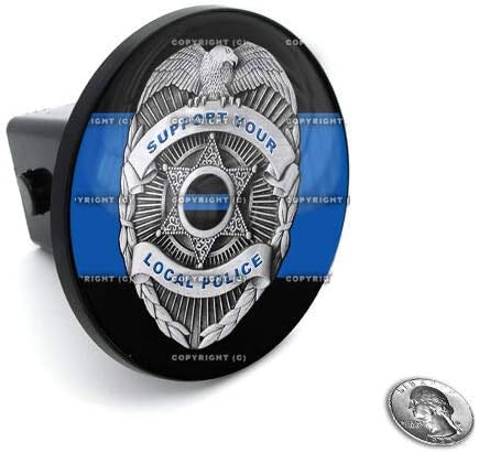 2" Tow Hitch Receiver Plug Cover Insert for SUV's & Trucks - Blue Line Badge Style-9856-6723
