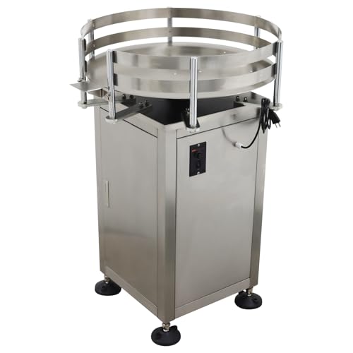 Banfluxion Stainless Steel Automatic Bottle Collecting Machine, Conveyor Bottle Organizer Machine, Adjustable Speed, 23.6inch Diameter for Food, Beverage Industries, 110V