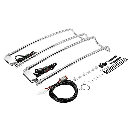 Tapa superior con rieles y luces LED para alforjas duras TCMT, compatible con motocicletas Harley Davidson Touring (1994-2013) miniatura 2