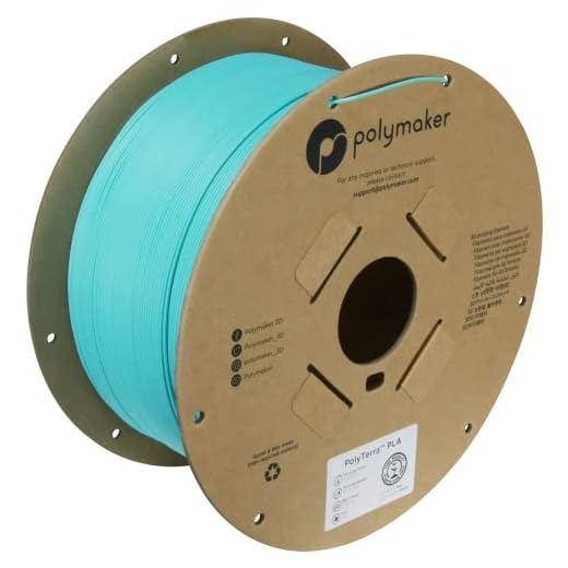 Polymaker Matte PLA Filament Matte Arctic Teal 1.75mm 3kg 3D Printing Filament, PolyTerra 3D Printer PLA Filament