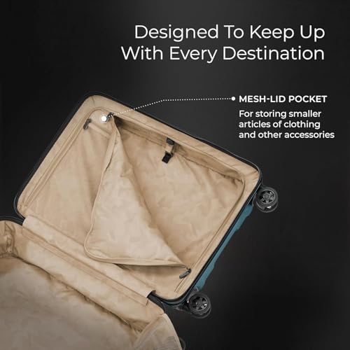Image of Briggs & Riley 27 Inch Medium Checked Luggage - Hardshell Heavy Duty Travel Suitcase Spinner with TSA Lock - Integrated Garment Compartment System - Torq Collection - Ocean