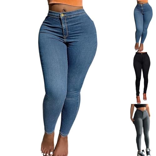 Skinny Jeans for Women High Waist Stretchy Colombian Butt Lifting Jeans Trendy Slim Fit Curvy Denim Leggings