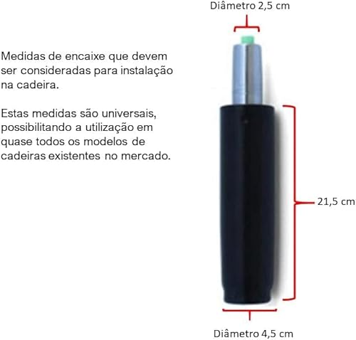 Pistão de Cadeira Escritorio Universal Coluna a Gas Preto - Loja Brcostlar Vendedor Autorizado da Lo