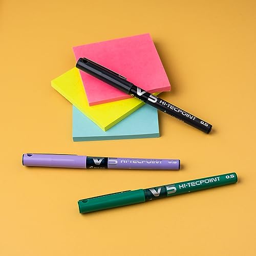 PILOT V5 Hi-Tecpoint Rollerball Pen - Fine 0.5mm Nib - In Envelope Gift Packaging - Pack of 3 (Violet), 3 count (Pack of 1) - Image 3
