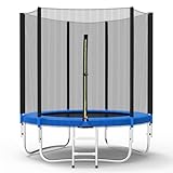 Trampolin Gartentrampolin mit Sicherheitsnetz TÜV GS Zertifizierung mit Leiter Wasserdicht UV-beständig Geschenk 183cm