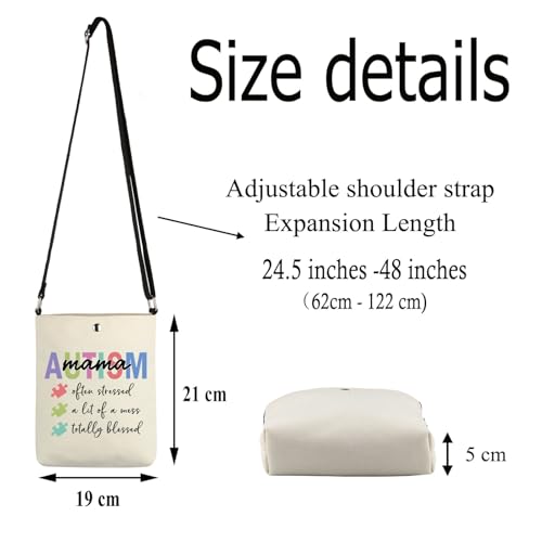 FUSTMW Autism Awareness Bucket Bag with Adjustable Shoulder Strap2