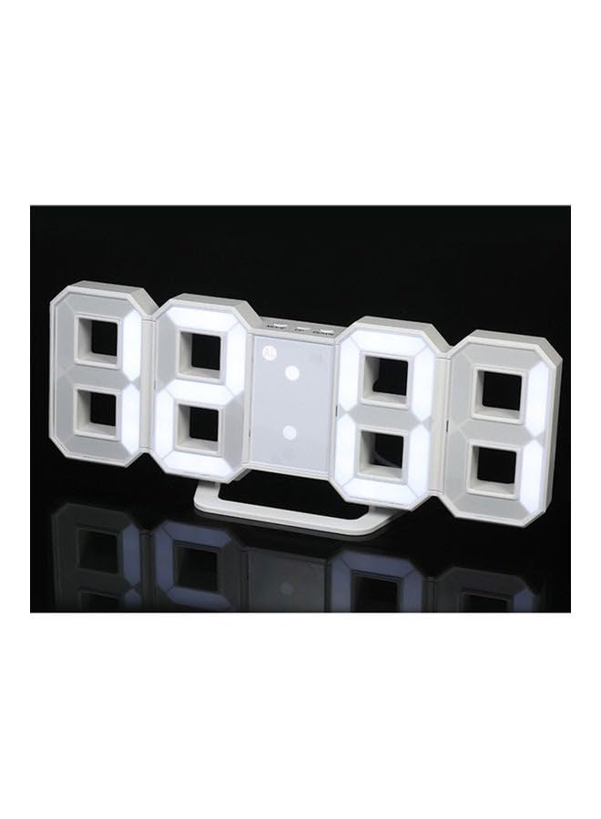 Modern Digital Led Wall Clock Table Desk Night Electric Clock Alarm Watch Multi-Functional Led Clock 24 Or 12 Hour Display White 22 * 22 * 22Cm Multicolored