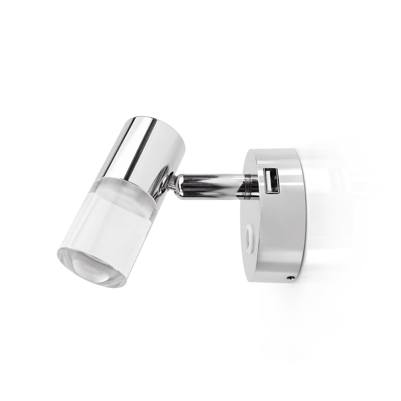 THALASSA 12V LED Reading Light with Blue Night Light + USB – RV Caravan Wall Sconce for Motorhome, Camper, Trailer Indoor Lighting