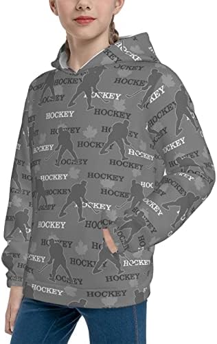 MODIYIWU Hockey Players Silhouette Hoodies for Boys and Girls Pullover Sweatshirt with Hood Pocket Fit 7-18 Years Teens 3 41FRPLcS3+L. AC