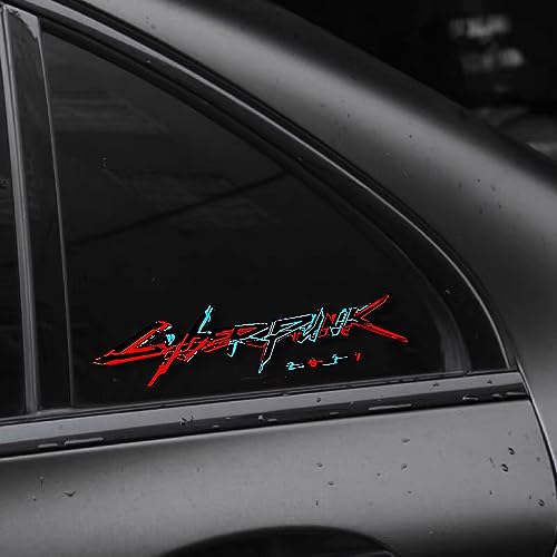 Image of Cyberpunk Vinyl Sticker and Car Decal - Water Proof, Reflective for Car, Laptop (Brown+Blue)