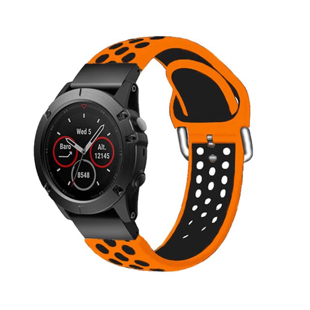 Bracelet silicone Garmin Fenix anti-irritation facile à installer 26mm