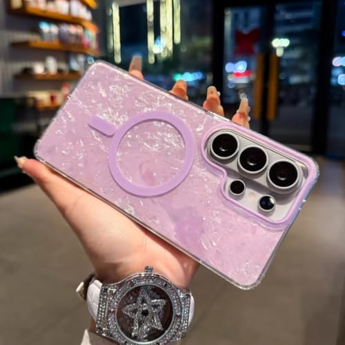 Coque aimantée Samsung S24 Plus antichoc violette