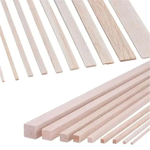 Batonnet en bois de précision, baguettes lisses 2x10mm