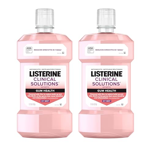 Listerine Clinical Solutions Gum Health Antiseptic Mouthwash, Antigingivitis & Antiplaque Oral Rinse...