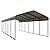PHI VILLA 12'x30'x8.5 'Metal Carport for 2 Cars, Heavy Duty Car Ports for Heavy Snow, Reinforced Frame, Tall Metal Car Ports for Bass Boats, Full-Sized Pickup Trucks, and Tractors