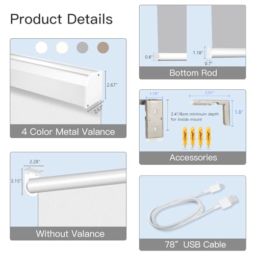 Tokblind Motorized Roller Blind With Remote Control thumb #5