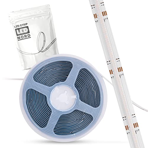 COB RGBW LED Streifen 24V mit Anleitung - 5m mit 560 LED/m und 180° Abstrahlwinkel - LED Band - LED Strip - LED Licht - LED Leisten - Privater und industrieller Gebrauch Cover