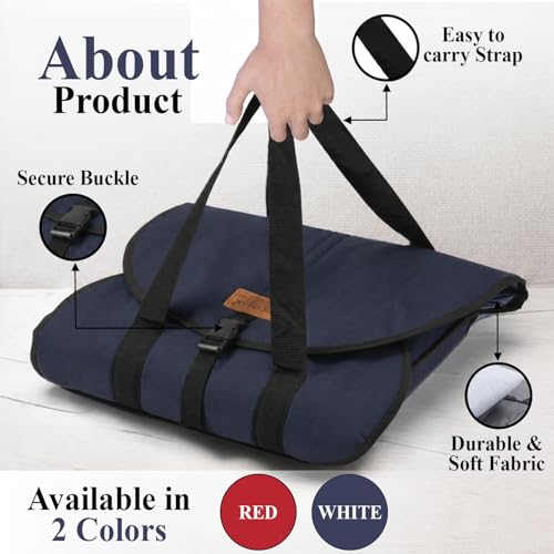 Image of Polyester Istri Bag | Ironed Clothes Storage & Organizer | Travel-Friendly Foldable Bag | Water-Repellent & Washable | Ideal for Home & Travel (Blue) (Pack of 2)