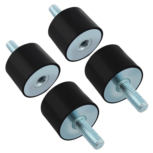 CLAHJQX 4Pcs M10 Thread Rubber Mounts VD Type Rubber 40x30mm Shock Absorber for Air Compressors/Garage Motor with Studs, Rubber Cylindrical Vibration Isolation Mount
