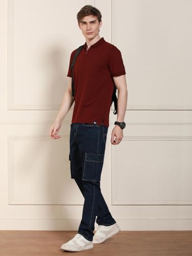 Image of Dennis Lingo Men Solid Cotton - Regular Fit T-Shirt