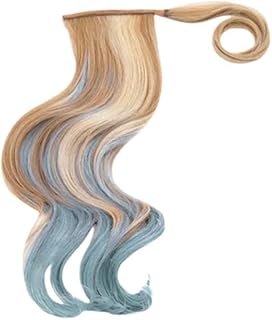 Hairdo Cola Color Splash Buttered Toast/Azul 58 cm - cola azul claro sobre rubio oscuro
